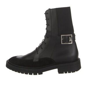 Givenchy Black Lace Up Combat Boots